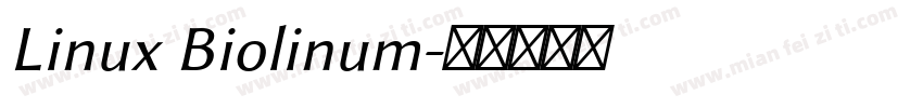 Linux Biolinum字体转换